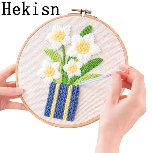 Hekisn 25Pcs Large Eye Blunt Yarn Needles Kit, Assorted Sizes Bent Tapestry Darning Needle & Stitch Markers & Threaders for Knitting, Crochet (White) - color: White