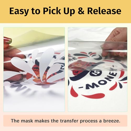TransOurDream Heat Transfer Mask & Iron on Tape (10 Sheets, 8.5x11")- Iron-On Clear Positioning Film for Light Transfer Paper & Printable HTV on Shirts - color: Mask-light, size: 10 Sheets