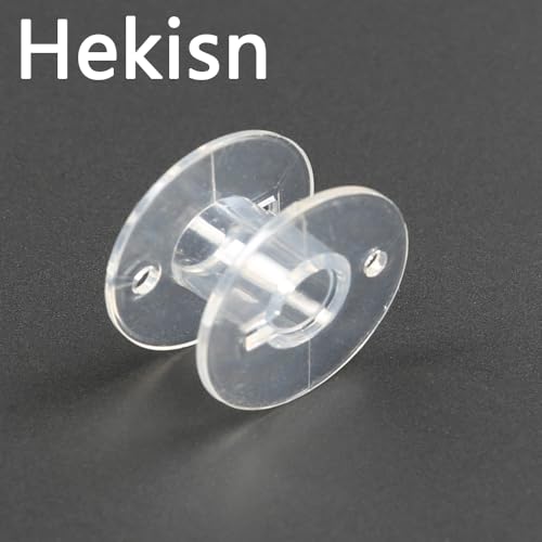 Hekisn Sewing Machine and Embroidery Bobbins, SA156 Bobbins for Brother, Class 15 Transparent Sewing Bobbins (20 Pack)