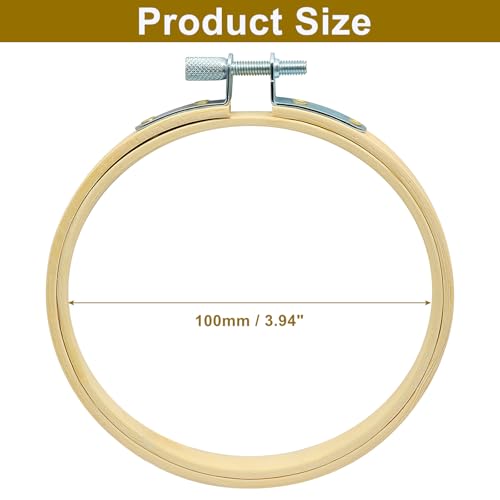 Unlorspy 6Pcs 4Inch Circle Embroidery Hoops - size: 4"