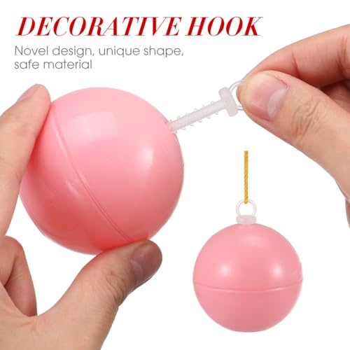 Christmas Foam Ornaments Hanger Caps: 100pcs Foam Ball Snap Locking String String Precut Hanging Ropes Precut Hanging Ropes Fasteners for Christmas Tree Ornament Supply