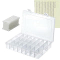 Embroidery Floss Cross Stitch Organizer Box Set 50 Pcs White Plastic Floss Bobbins Set Embroidery Thread Bobbins with Organizer Storage Box and 552 Pcs Floss Number Stickers
