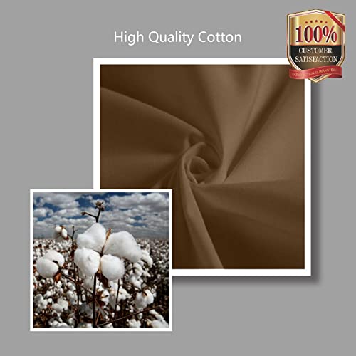 TOPDesign 1-Pack Super Strong Large 12oz Cotton Canvas Tote Bag, Reusable Grocery Shopping Cloth Bag, Fashionable Two-Tone Tote for Crafts, DIY Your Creative Designs - color: Brown