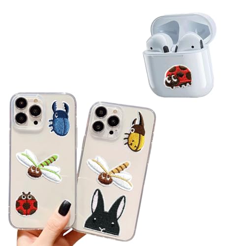 18PCS Mini Insect Embroidered Patches, Self Adhesive Sew On Appliques - color: Insect