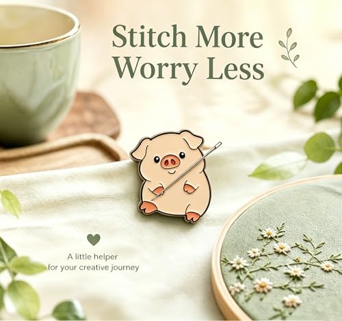 HENYANMHXH Needle Minder Magnet, Cute Magnetic Needle Holder, Piglet - color: Piglet