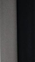 KCS 2 pc of 15" x 18"(38cmx45cm) Counted Cross Stitch Cotton Aida Cloth Needlework Fabric Box (Dark Grey+Black,18CT) - color: Dark Grey+black, size: 18CT