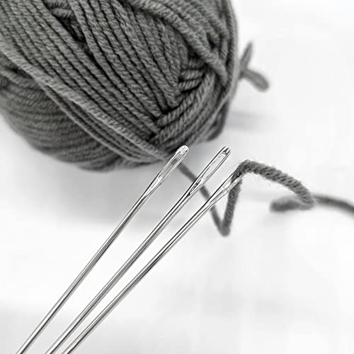 Medsuo 9 PCS 4.9"/5.9"/6.9" Extra Long Darning Sewing Big Eye Needles