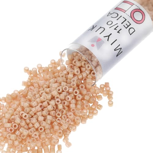 Miyuki Delica Seed Beads - color: DB0208 - Opaque Tan