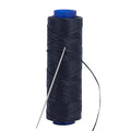 Waxed Thread, Strong Thread for Leather, Upholstery, Shoe, Bag, incl. Needle (Colour: Black) - color: Black
