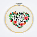DUTCH STITCH BROTHERS Heart Embroidery Starter Kit with Pattern and Instructions. Stamped Embroidery Kits with Embroidery Clothes with Pattern. 6" Embroidery Hoop - color: DSB035 Stamped fabric