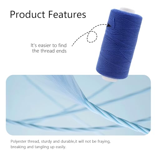 50pcs Sewing Thread Kit 25 Colors 400 Yards/Spool with Matching Prewound Bobbins Polyester Thread for Hand Embroidery Sewing Machines DIY Sew Crafts - color: 25-Colors