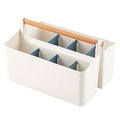 Art Supply Caddy Organizer with Handle,Teacher Tool Storage with Divider - color: Blue Divider