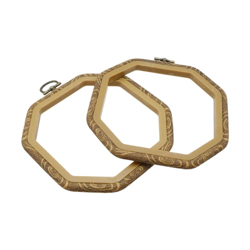 T Tulead Octagon Embroidery Hoops Display Frame 5.5"x5.5" 4PCS - size: Octagon, 5.5"x5.5"