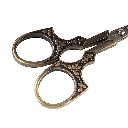 JubileeYarn Antique Style Heirloom Embroidery Craft Scissors - Bronze - 3 Scissors - color: Antique Heirloom - Bronze, size: 3 Scissors