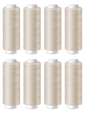 ZMAAGG Sewing Thread, Beige Thread for Sewing, 8 Rolls 200 Yards - color: 8 PCS Beige