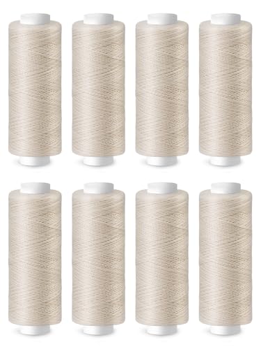 ZMAAGG Sewing Thread, Beige Thread for Sewing, 8 Rolls 200 Yards - color: 8 PCS Beige