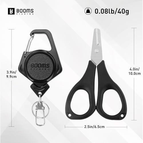 Booms Fishing S01 Fishing Scissors for Braided Line, 4 Styles Options - color: Black_1