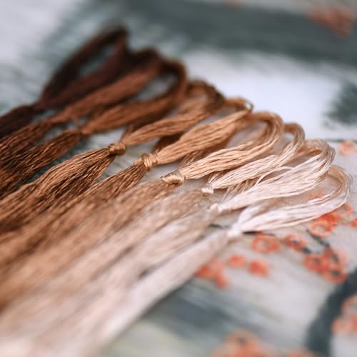 Natural 100% Mulberry Handmade Embroidery Silk Thread Silk Floss (60) - color: 60
