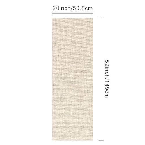 Linen Embroidery Fabric, 20 by 59-Inch Needlework Fabric Natural Color - color: Natural Color