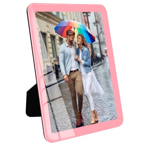 Bluesun 5×7 Pink Picture Frame, Vertical & Horizontal Wall & Tabletop - color: Pink, size: 5x7（1 Pcs）