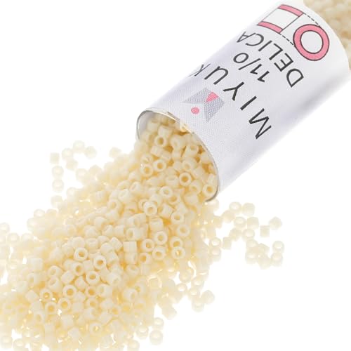 Miyuki Delica Seed Beads - color: DB0732 - Opaque Cream