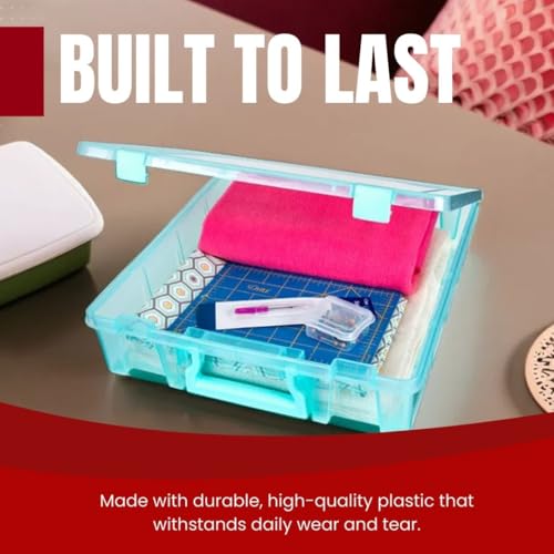 ArtBin Super Satchel 1-Compartment Craft Storage Box, Aqua - color: Aqua, size: 1 Pack