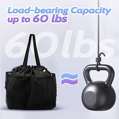 famichan Mesh Shower Caddy Portable, Dorm Room Essentials for College Students, Large Capacity with 8 Pockets Shower Bag for Camping,Swimming,Gym,Travel - color: BLACK Oxford