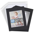 Somime 10 Pack 11x14 Black Picture Mat Kit for 8x10 Photo with Bevel Cut - size: 11x14 10pack black complete set for 8x10