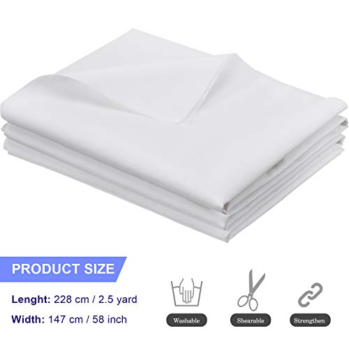 Tatuo Cotton Fabric Muslin Cloth for Sewing,1.6 Yard X 2.5 Yard,White - color: White, size: 1.6 Yard X 2.5 Yard