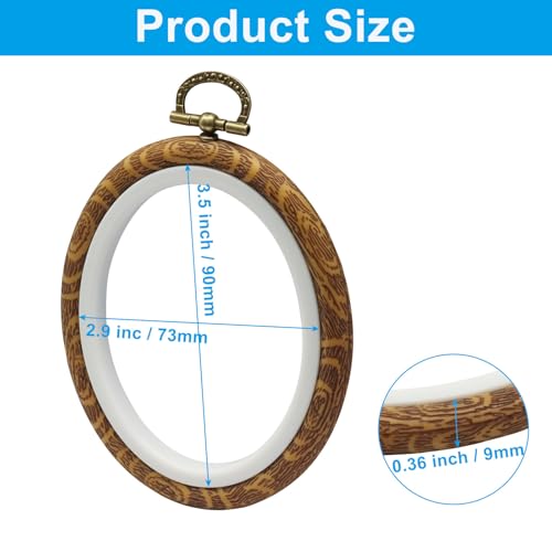 Bonsicoky Oval Embroidery Hoops, 5 Inch, 5 Pack