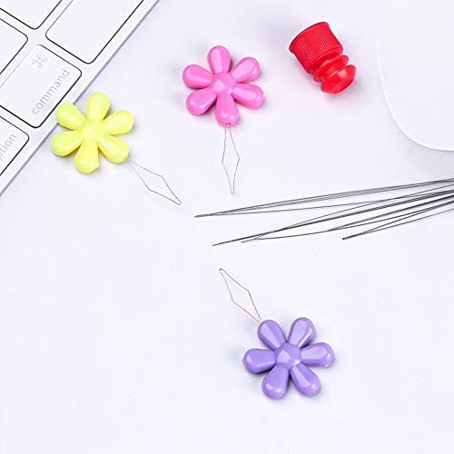 6 Pieces Big Eye Beading Needles, 2 Sizes Collapsible Bead Needle - style: 6pcs-short