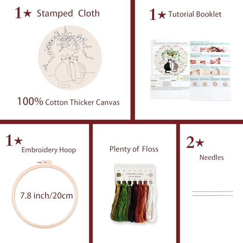 artcici Embroidery Kits Plant Flower Letter S Patterns for Beginners Adults, Full Range Embroidery Starter Kits Cross Stitch Needlework Supplies (Letter S) - color: Letter S