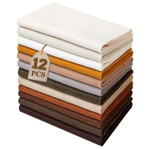 HaoFeiJH 6Pcs Felt Sheets 8"x20" (Warm Autumn 12pcs) - color: Warm Autumn 12pcs