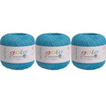 golo 3 Balls Crochet Thread Size 20 Embroidery Thread Crochet Yarn for Hand 384 - color: 000-8-384Sky Blue