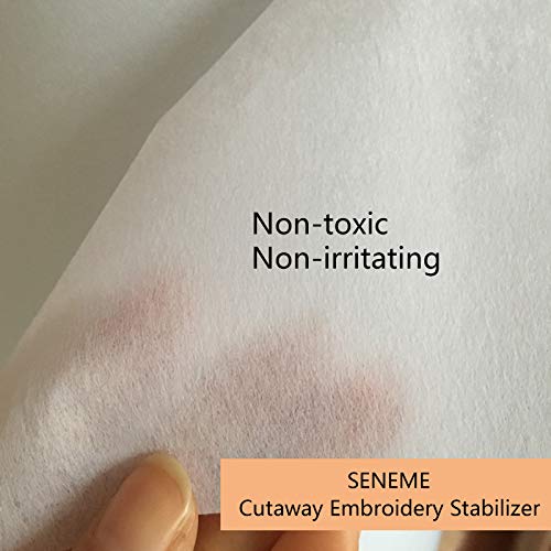 Cut Away Stabilizer for Embroidery Backing 10"x12" - 100 Sheets, Seneme 2.5oz Medium Weight Embroidery Stabilizer - Cut Away Embroidery Stabilizer for Machine and Hand Sewing - Fits 5"x7" Hoops - size: 10"x12" 100 sheets