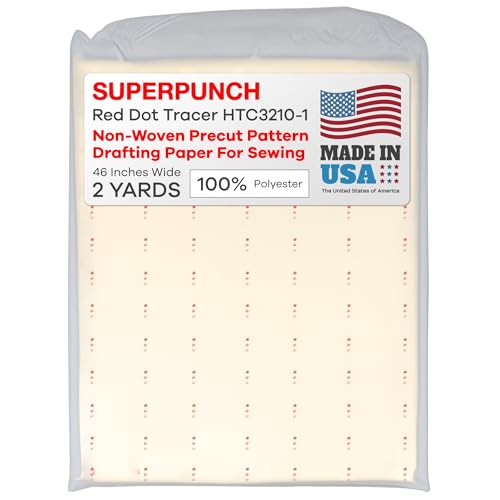 Superpunch Red Dot Tracer Tracing Paper for Sewing Patterns, 46 in x 2 yd - size: 2 yards