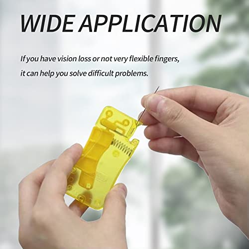 3 Pcs Needle Threaders - Easy Threader Tool Set - Automatic Needle Threader - Self-Thread Guide - Plastic Sewing Accessories - Quick Needle Threading for Hand Stitching and Sewing Machine