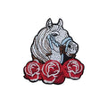 Rose Flower Embroidered Hot Melt Patch Cover Shoes Decoration Patch (1pc Flower Horse) - style: 1pc Flower Horse Patch