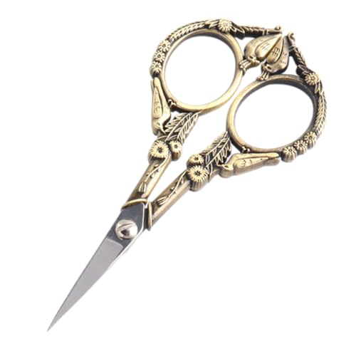 minkissy Stainless Steel Bird Scissors 4.72 in Fine Tip Small Scissors for Eyebrow Beard Eyelash Trimming Embroidery Sewing Craft Home Use Cutter