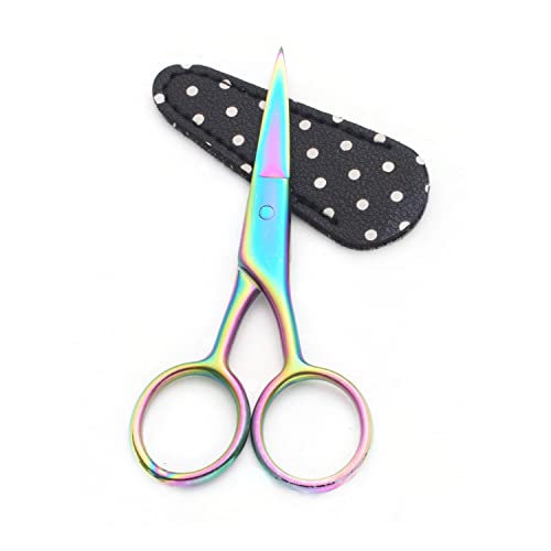 8 Pieces Embroidery Scissors Sheath Polka Dot Scissors Protective Cover Scissors Leather Sheath for Scissors Protection (3 Pcs/Multiple Color)