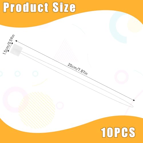 TIESOME 10 Pcs Long Needle Threader, 7.87" White Needle Threaders Embroidery Stitching Craft Tool for Punch Needles Embroidery Floss Cross Stitch DIY Sewing Craft Works
