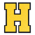 6 Inch Varsity Letter Patches Yellow Iron On Letters - color: Yellow, size: H