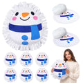 Weysat 6 Sets Winter Snowman Tied Pillow Craft Kit DIY No Sew Fleece Gifts - style: Winter Snowman