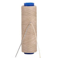 Waxed Thread, Strong Thread for Leather, Upholstery, Shoe, Bag, incl. Needle (Colour: Beige) - color: Beige