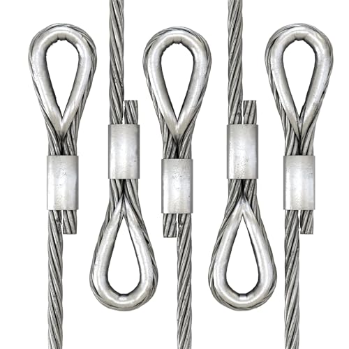 uxcell 50Pcs M2 Stainless Steel Thimble for 5/64" Dia Wire Rope, Wire Rope Cable Thimbles Rigging for Marine, Sunshade Sail, Fence - size: M2