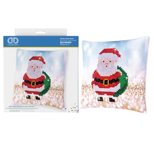 DIAMOND DOTZ Santa Claus Sack Pillow Christmas Diamond Painting Kit, Adults - color: Santa Claus Sack