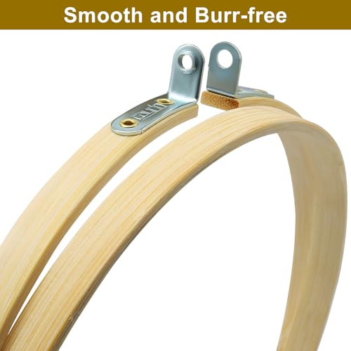 Unlorspy 10-Inch Circle Embroidery Hoops, Round Wood Bamboo, 6Pcs - size: 10"
