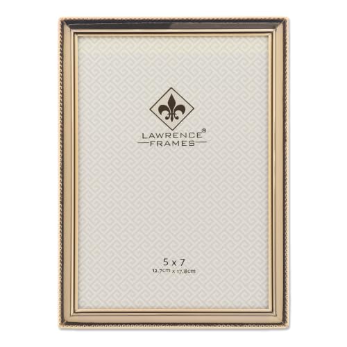Lawrence Frames Bead Border Design, 5x7, Gold - color: Gold, size: 5x7