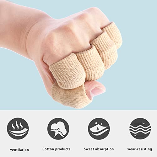 20 Pcs Finger Sleeves Protectors, Elastic Sport Finger Sleeves,Skin Tone/Grey - color: Skin tone,grey