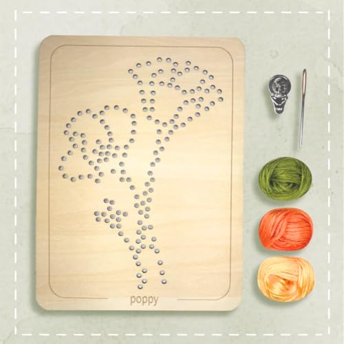 Wooden Flower Lacing Embroidery Kits for Beginners, Set of 5 Learn-to-Stitch Craft Boards, Sewing & Embroidery Art Kits for Kids Ages 8+, DIY Craft Projects, Educational Gifts, Party Favors (Spring) - style: Spring